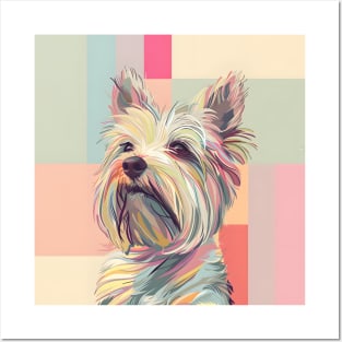 Retro Skye Terrier: Pastel Pup Revival Posters and Art